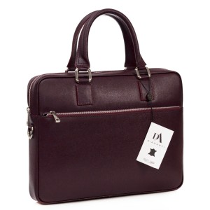 Servieta din piele naturala safiano laptop 15" DiAmanti Tivoli Bordo